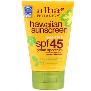 Алба Ботаника, Natural Hawaiian Sunscreen, SPF 45, 4 oz (113 g) отзывы