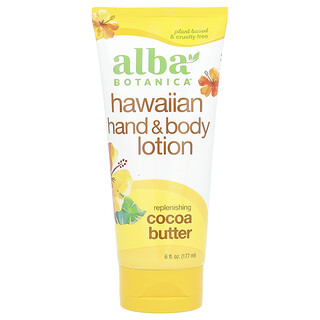 Alba Botanica, Hawaii kéz- és testápoló, kakaóvaj, 6 fl uncia (177 ml)