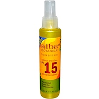 Кокосовое обезвоженное масло с фактором защиты SPF 15, Натуральный солнцезащитный фильтр, 4,5 жидкой унции (133 мл) - изображение