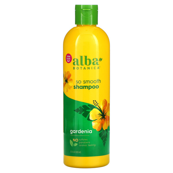 Alba Botanica, So Smooth Shampoo, For Frizzy, Flyaway Hair, Gardenia, 12 fl oz (355 ml)