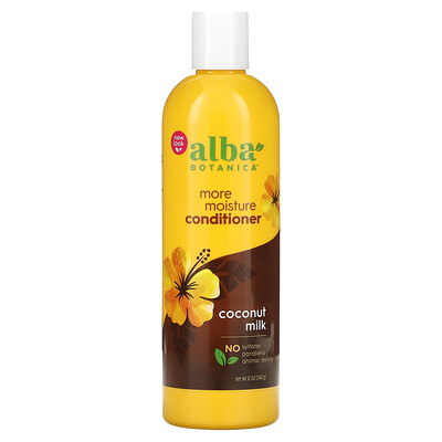 Alba Botanica кондиционер для сухих волос, глубокое увлажнение, с кокосовым молоком, 340 г (12 унций)