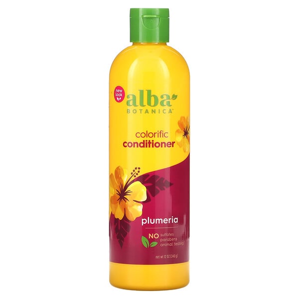 Alba Botanica, Colorific Conditioner, For Color Treated Hair, Plumeria, 12 oz (340 g)