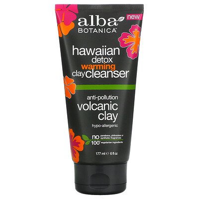 Купить Alba Botanica Hawaiian Detox Warming Clay, очищающее средство, 177 мл (6 жидк. Унций)