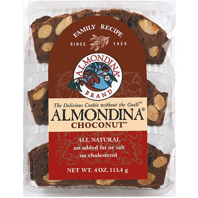 Almondina Чоконат(шоколадный орех), миндальные и шоколадные печенья, 4 унции (113 г)