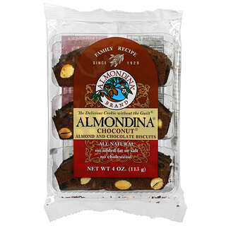 Almondina, Choconut, Galletitas de almendras y chocolate, 4 oz (113 g)