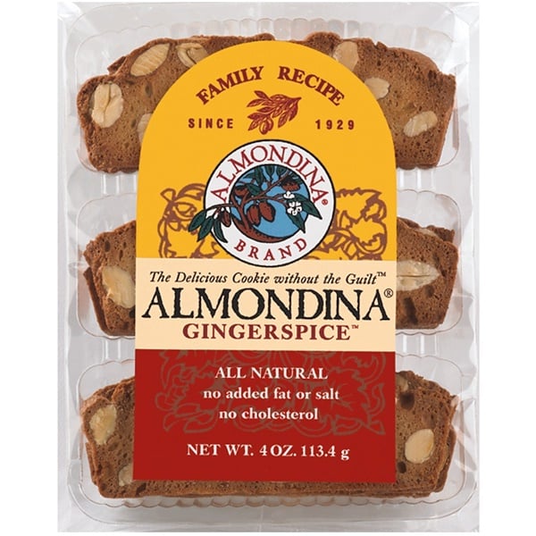 Almondina, Gingerspice, миндаль и имбирное печенье, 4 унции (113 г)