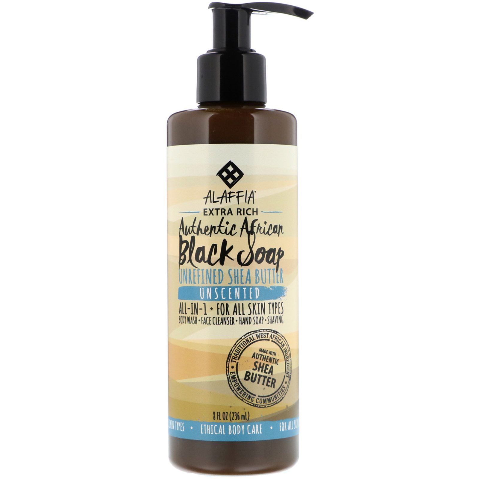 Liquid African Black Soap Unscented (187132000129)
