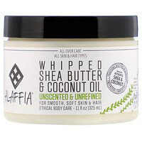 Whipped Shea Butter & Coconut Oil, Unscented & Unrefined, 11 fl oz (325 ml) - изображение