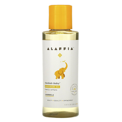 Alaffia Baobab Baby, Nourishing Oil, Chamomile, 3.6 fl oz (106 ml)