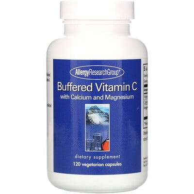 Allergy Research Group Buffered Vitamin C with Calcium and Magnesium, 120 Vegetarian Capsules