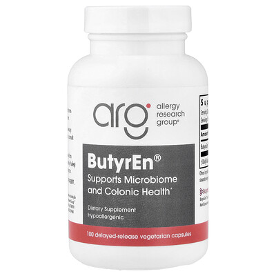 Allergy Research Group, ButyrEn®, 100 cápsulas vegetales de liberación retardada (200 mg por cápsula)