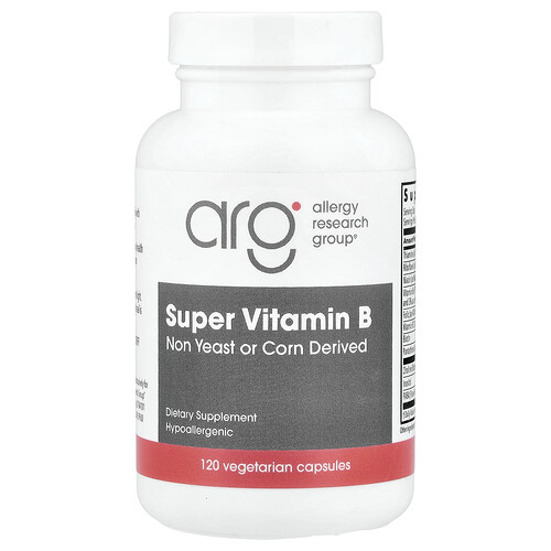 Allergy Research Group, Super Vitamin B, Super-Vitamin B, 120 pflanzliche Kapseln