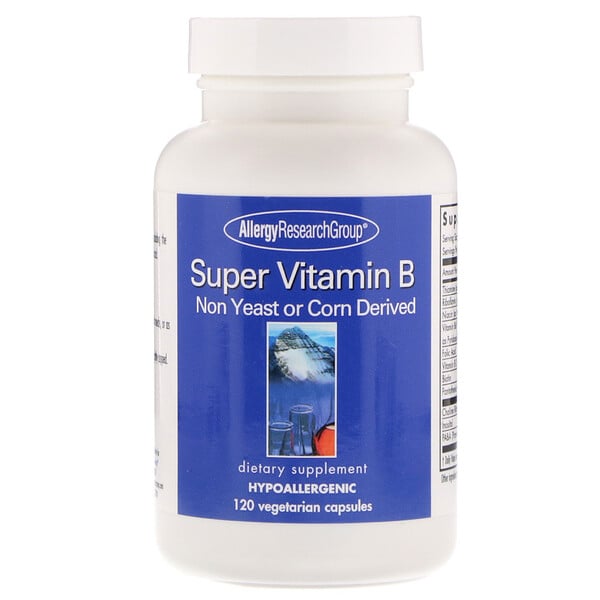 Allergy Research Group, Super Vitamin B-Komplex, 120 vegetarische Kapseln