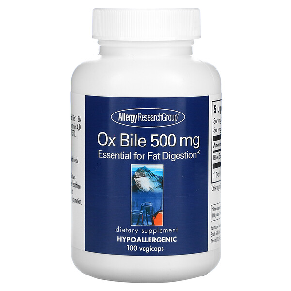 Ox Bile, 500 mg, 100 Vegicaps