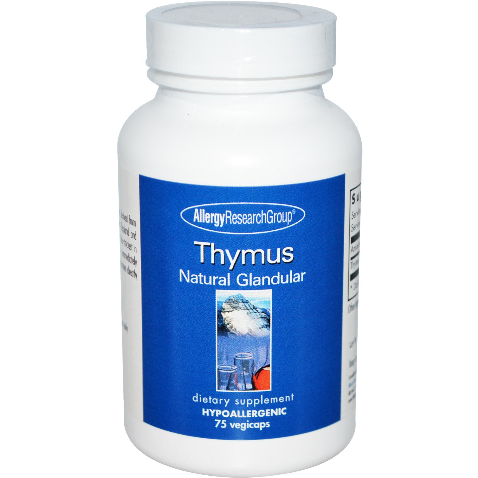 Allergy Research Group, Thymus, Natural Glandular, 75 Veggie Caps iHerb