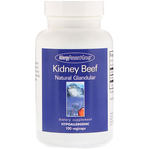 Эллерджи Ресёрч Груп, Kidney Beef, Natural Glandular, 100 Vegicaps отзывы