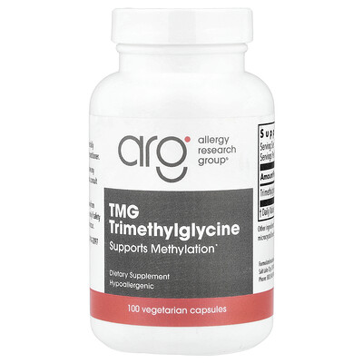 Allergy Research Group, TMG, 100 cápsulas vegetales (750 mg por cápsula)