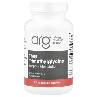 Allergy Research Group, TMG, 100 Cápsulas Vegetarianas (750 mg por cápsula)
