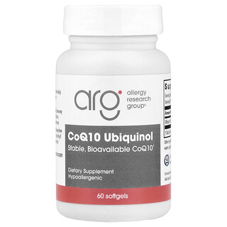 Allergy Research Group, CoQ10 Ubiquinol, 60 Capsules (100 mg per Capsule)