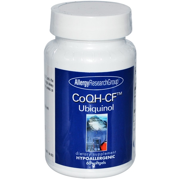 Allergy Research Group, CoQH-CF, Ubiquinol, 60 Softgels (Discontinued Item) 