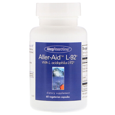 Allergy Research Group Aller-Aid L-92 с L. Acidophilus L-92, 60 вегетарианских капсул