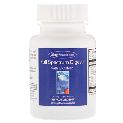 Allergy Research Group Full Spectrum Digest with Glutalytic, 30 Vegetarian Capsules