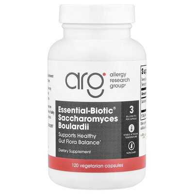 Product Image for Allergy Research Group, Essential-Biotic , Saccharomyces Boulardii, 120 Vegetarian Capsules (150 mg per Capsule)