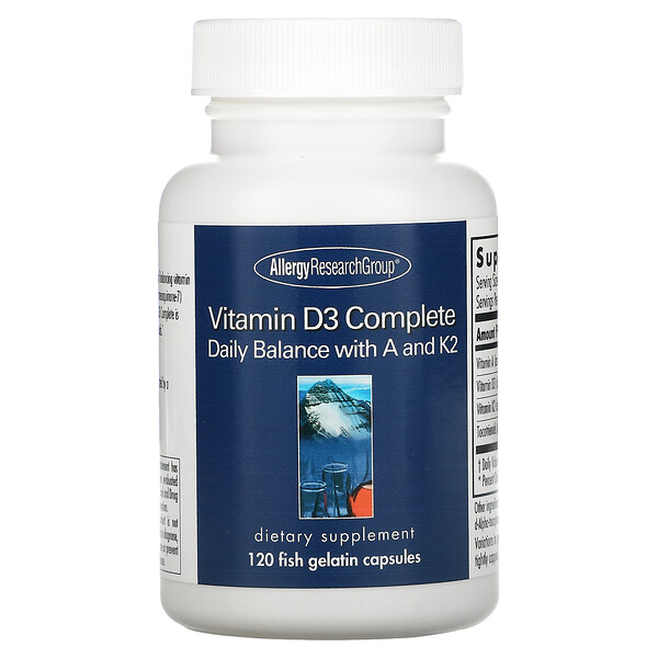 Vitamin D3 Complete , 120 Fish Gelatin Capsules