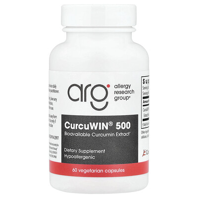 Allergy Research Group, CurcuWIN® 500, 60 cápsulas vegetales (500 mg por cápsula)
