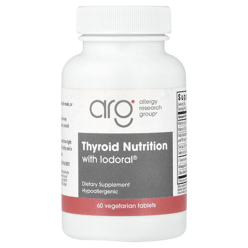 Allergy Research Group, Thyroid Nutrition with Iodoral®, Nährstoffversorgung der Schilddrüse mit Iodoral®, 60 vegetarische Tabletten