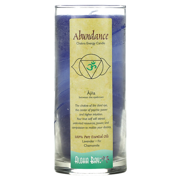 Chakra Energy Candle, Abundance, Indigo, 11 oz