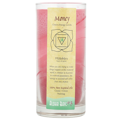 Aloha Bay, Chakra Energy Candle, Money, Cassia • Clove • Nutmeg, 11 oz