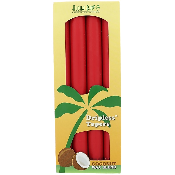 Aloha Bay, Dripless Tapers, Coconut Wax Blend , 4 Pack iHerb