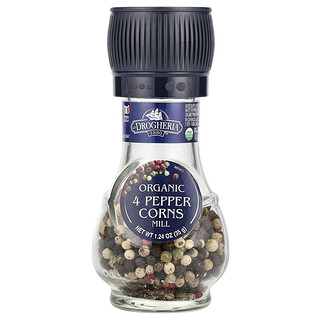 Drogheria & Alimentari, Moara organica cu 4 boabe de piper, 1,24 oz (35 g)