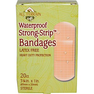Отзывы о Ол Тирэйн, Waterproof Strong-Strip Bandages, Latex Free, 20 Count