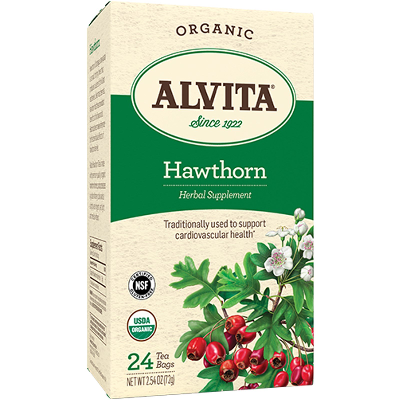 Alvita Teas, Hawthorn Berry, Organic, 24 Tea Bags