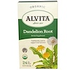 Alvita Teas, ダンデライオンルート,オーガニック,カフェインフリー, 24 ティーバッグ, 1.69 oz (48 g)