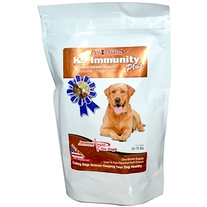 Aloha Medicinals Inc., K9 Immunity Plus, для собак, мягкие жевательные пластинки со вкусом печени и рыбы, 60 пластинок