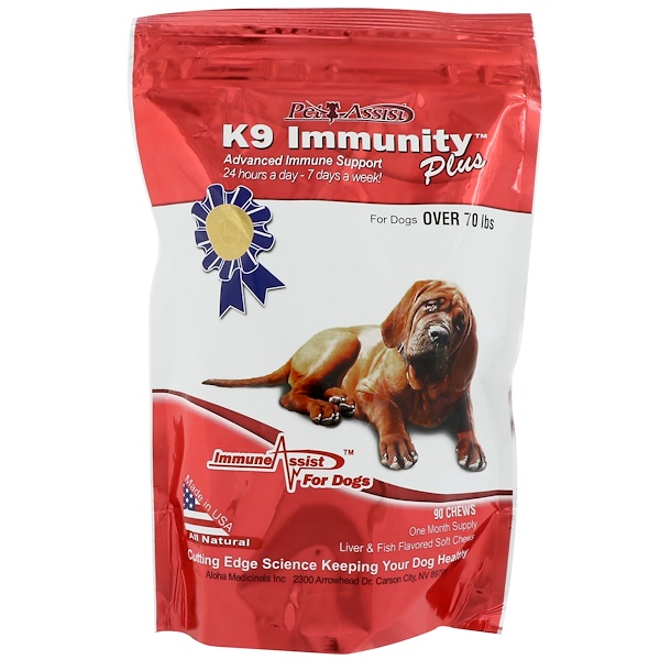 Aloha Medicinals, K9 Immunity Plus, for Dogs Over 70 Lbs