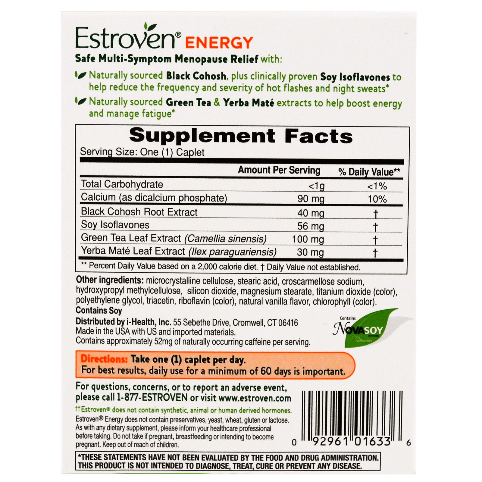 Estroven, Menopause Relief, Energy, 40 Caplets iHerb