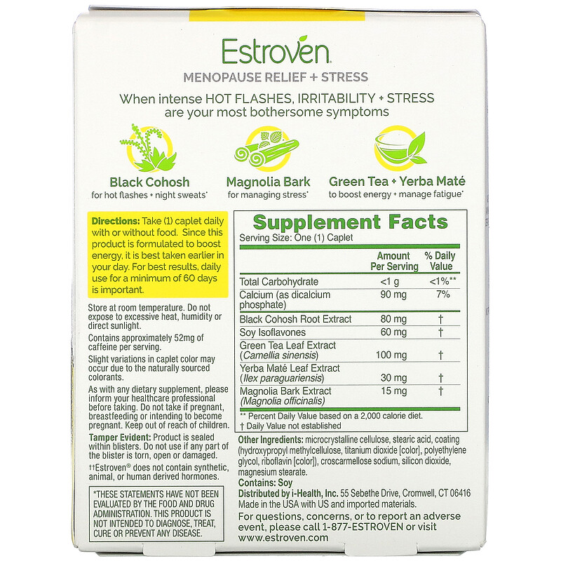 Estroven, Menopause Relief, Maximum Strength + Energy, 28 Once Daily