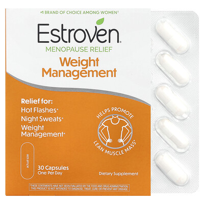 Estroven, Alivio de la menopausia, Control del peso, 30 cápsulas