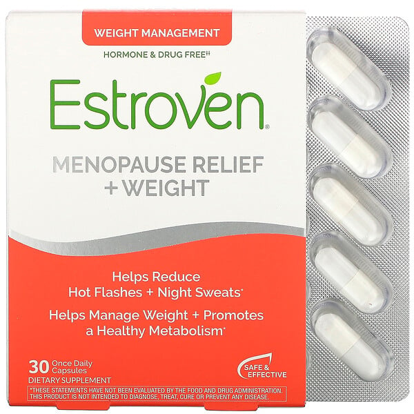 Estroven, Menopause Relief（ゆらぎ期サポート）＋体重管理、1日1回30日分カプセル