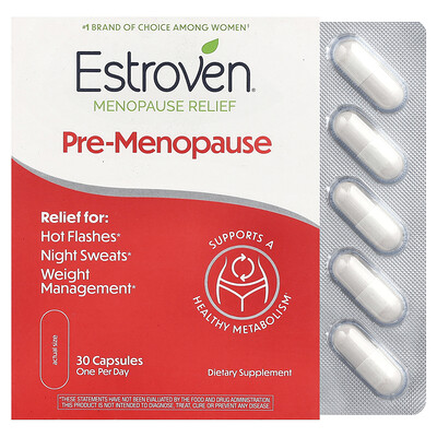 Product Image for Estroven, Menopause Relief, Pre-Menopause, 30 Capsules