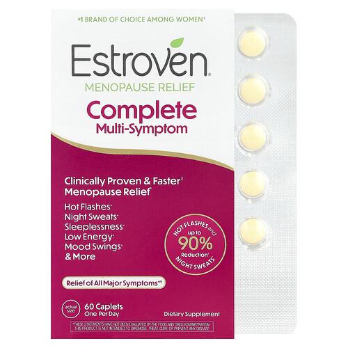 Estroven Complete Multi-Symptom Menopause Relief, 60 Caplets