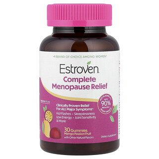 Estroven, Žuvacie cukríky Complete Menopause Relief, mango a mučenka, 30 žuvacích cukríkov