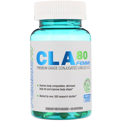 CLA80 Femme, КЛК премиум-класса, 1000 мг, 60 мягких таблеток