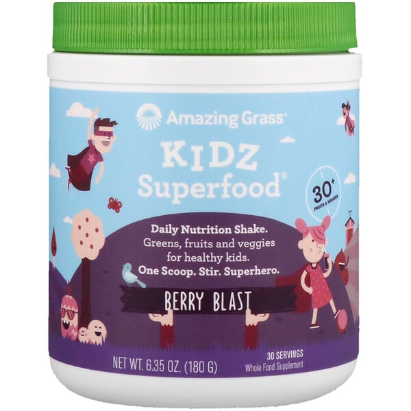 Kidz Superfood，Berry Blast，6.35盎司（180克）