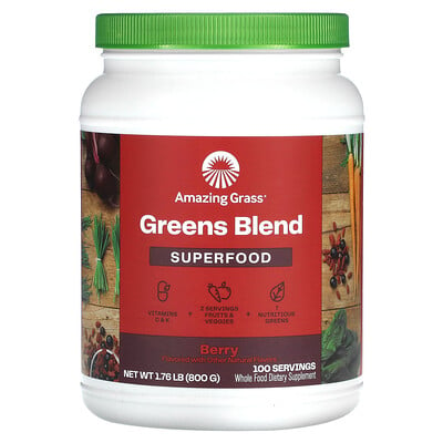 

Amazing Grass Greens Blend Superfood Berry 1.76 lb (800 g)