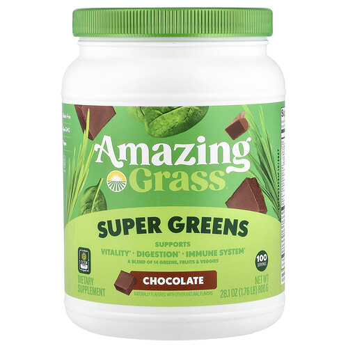 Amazing Grass Super Greens, Chocolate, 28.1 oz (800 g)